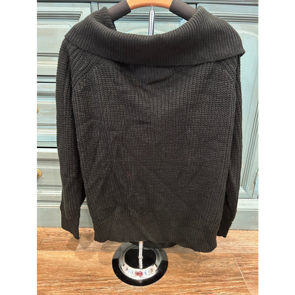 Hayden NWT black sweater with wide cowl neck